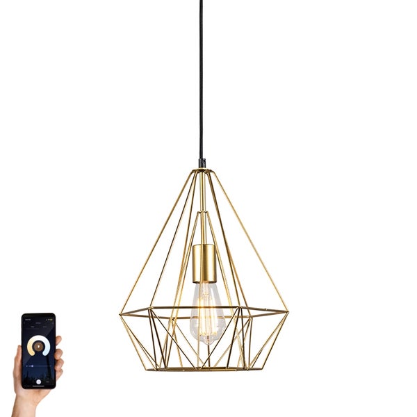 Smarte Industrie-Hängelampe gold inkl. WiFi ST64 - Korpus