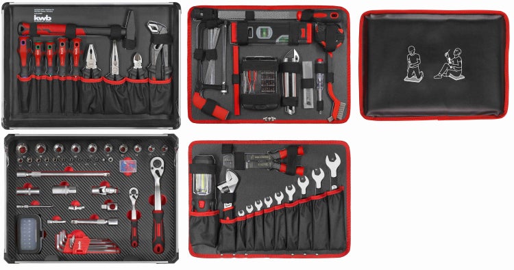 kwb Werkzeugkoffer mit Trolley-Funktion, 175-teilig, gefüllt, Werkzeug im stabilem Aluminiumkoffer, Werkzeugset groß, für Heimwerker, DIYer und Handwerks-Meister, abschließbar inkl. 2 Schlüsseln