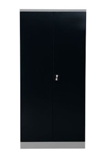 PROREGAL Stahlschrank Bee 4 Fachböden HxBxT 195 x 92 x 42 cm Pulverbeschichtetes Fachbodenmaterial Grau & Anthrazit