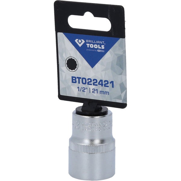 BRILLIANT TOOLS 1/2 Zwölfkant-Stecknuss 21 mm - BT022421