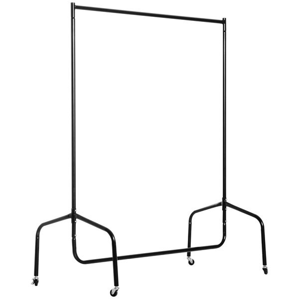 HOMCOM, Kleiderständer, Wäscheständer , L120 x B60 x H170 cm, Metall, Schwarz