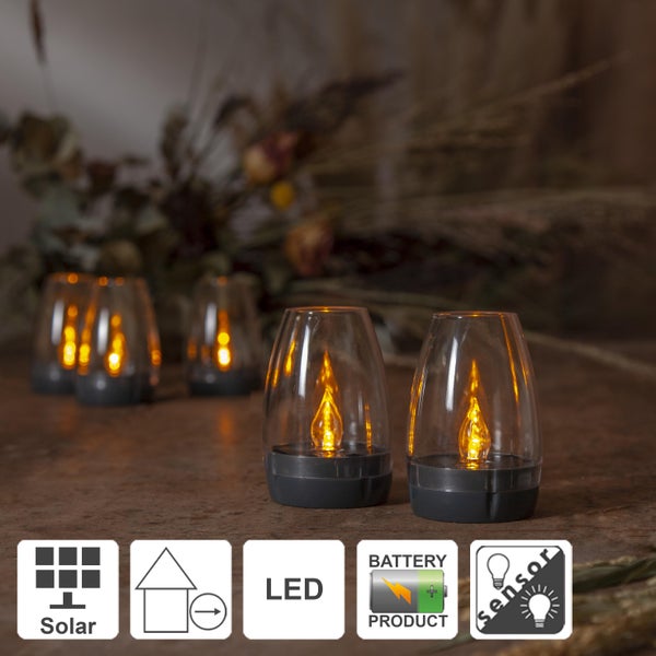 Dekorative LED Kerzenleuchten mit Solarfunktion für den Innenbereich