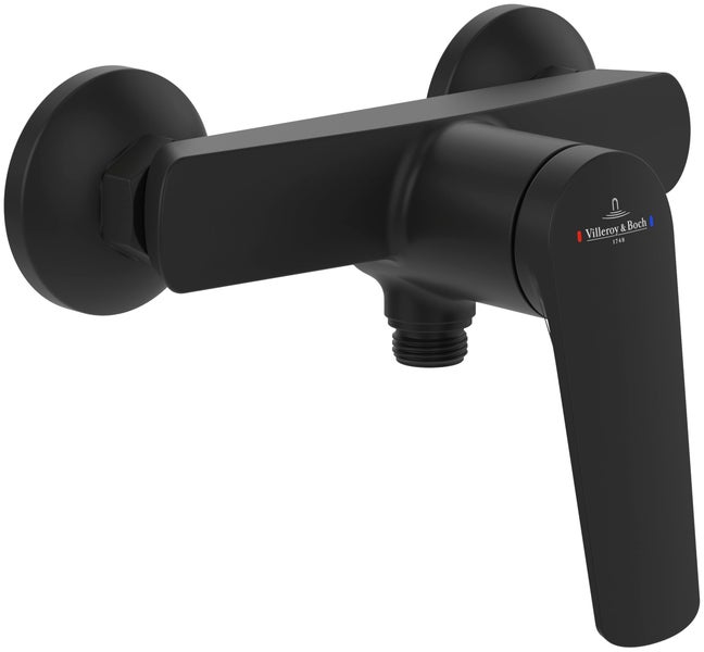 Schwarze Villeroy & Boch Aufputz-Brausearmatur