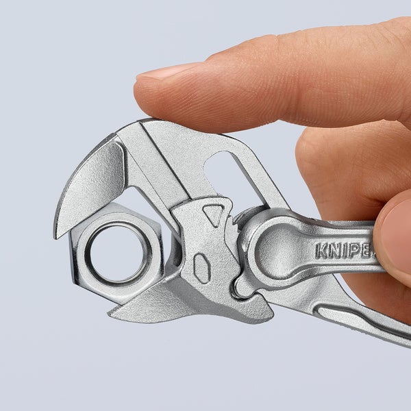 Knipex Zangenschlüssel XS verchromt, aufgeprägte, raue Oberfläche 100 mm - 8604100BK