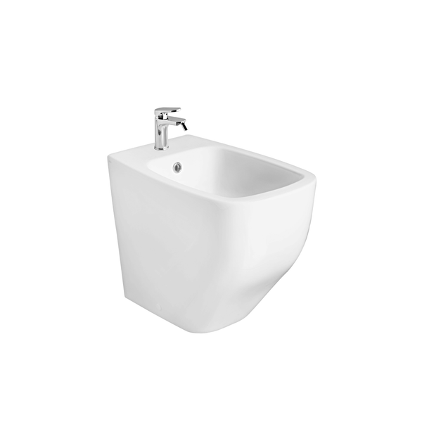 Sanitärkeramik- Bidet, bodenstehend in mattweißer Farbe | Mozart