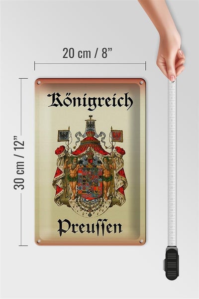 Blechschild Spruch 20x30cm Königreich Preussen