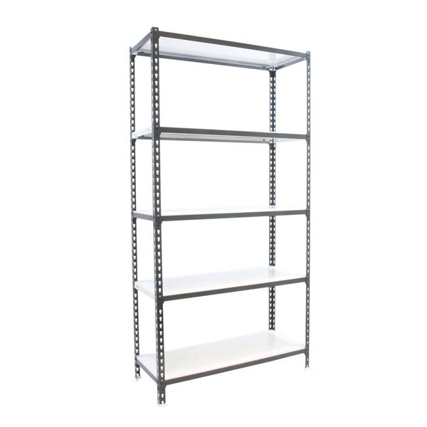 PROREGAL Schwerlastregal Metal Shark HxBxT 180 x 90 x 40 cm Fachlast 180 kg Anthrazit-Weiß