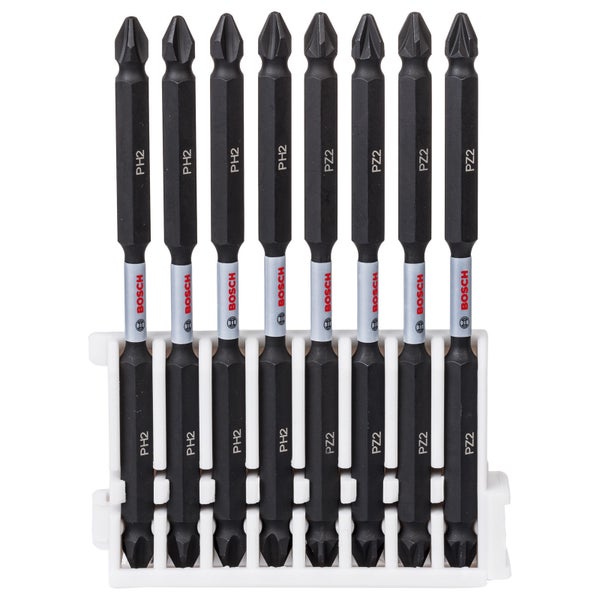Bosch Schrauberbit-Set Impact Control mit Doppelklinge 8tlg. PH PZ 110 mm - 2608522348