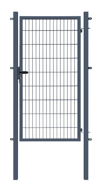 Gartentor aus Metall mit Schloss und Schlüssel