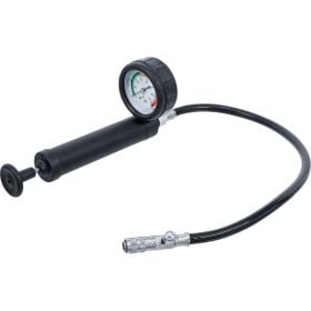 Handluftpumpe mit Manometer und Schlauchanschluss