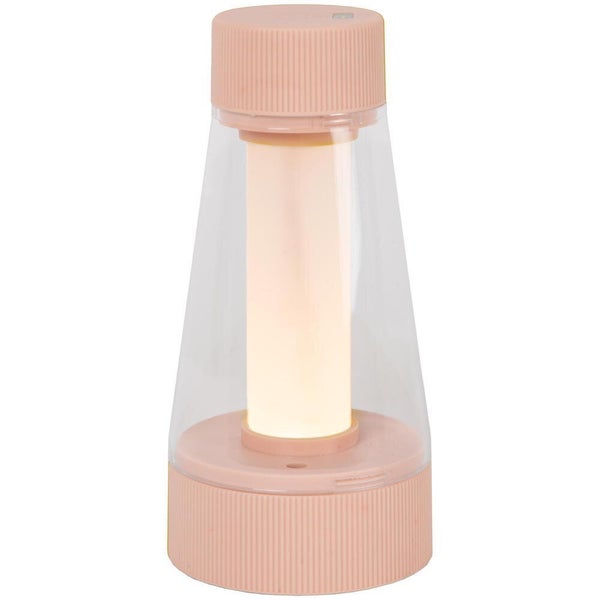 LED Akku Tischleuchte Lorali in Rosa und Transparent 1,2W 110lm IP44