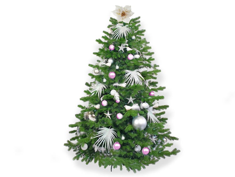 LAALU Weihnachtsschmuck-Set 222 Stück in Box POLAR PINK für Weihnachtsbaum 300-600 cm
