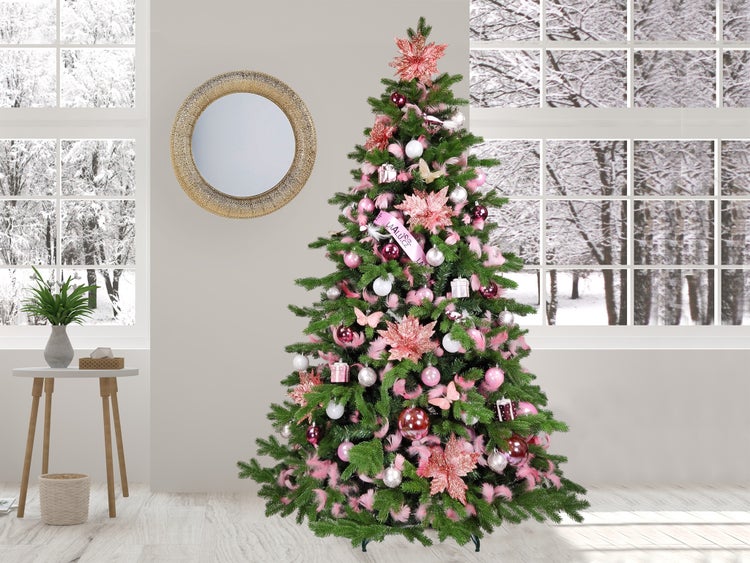 LAALU Set Weihnachtskugeln 135 Stück in Luxusbox PRINZESSIN ANNA für Weihnachtsbäume 240-270 cm