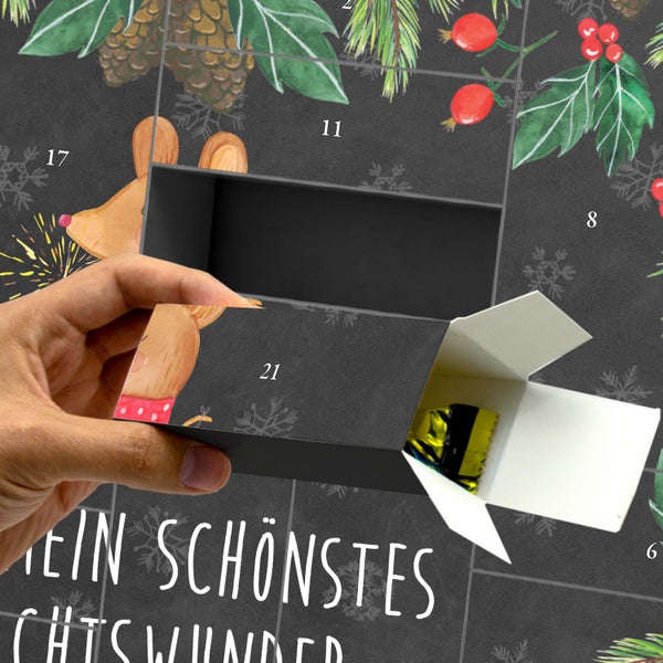 Mr. & Mrs. Panda Befüllbarer Adventskalender Maus Weihnachten - Schwarz