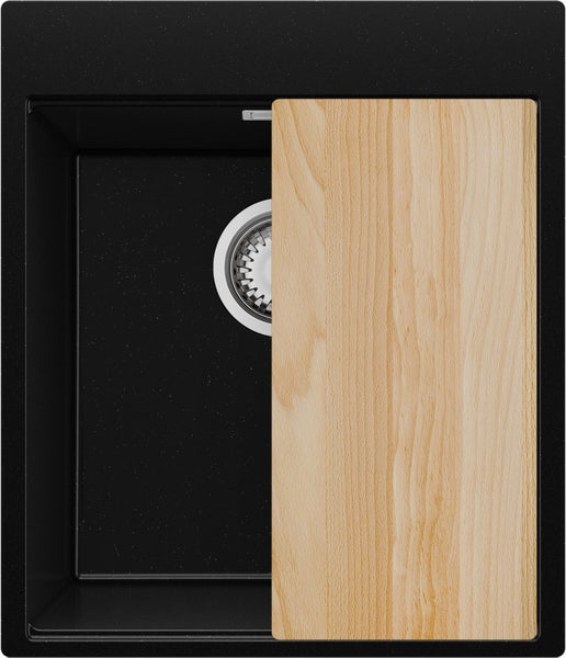 Spüle aus Granit mit Schneidebrett