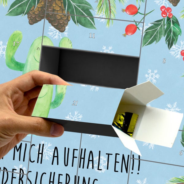 Mr. & Mrs. Panda Befüllbarer Adventskalender Kaktus Happy - Blau Pastell