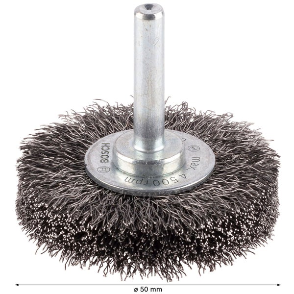 Drahtbürstenaufsatz von Bosch, Durchmesser 50 Millimeter
