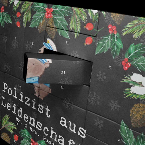 Mr. & Mrs. Panda Befüllbarer Adventskalender Polizist Leidenschaft - Schwarz