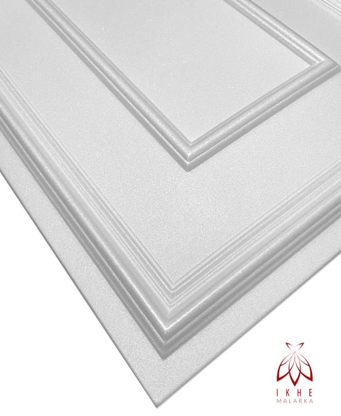 Polystyrol XPS Styropor 3D Paneelen Deckenpaneelen Dekoren 100x50cm 3mm stärke Rahmen XL Weiß