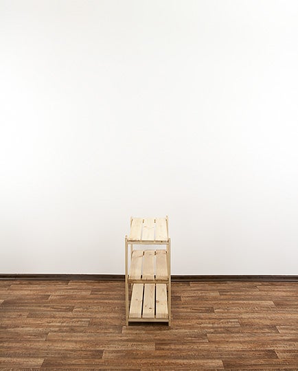 PROREGAL Holzregal Woodland HxBxT 64 x 80 x 30 cm Fachlast 120 kg 3 Fachboden Kiefernholz Natur