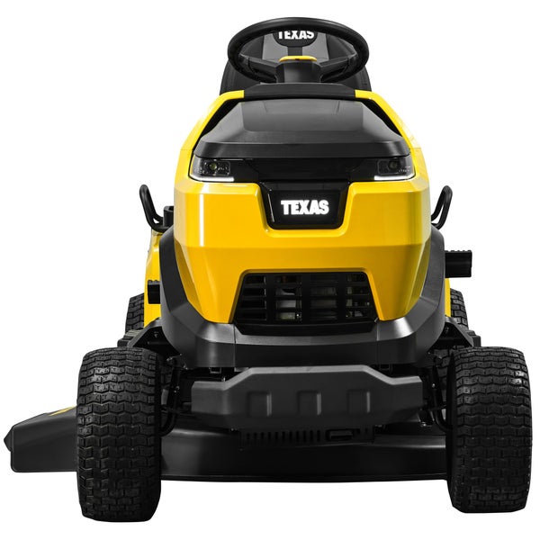 Aufsitzrasenmäher der Marke Texas, Frontansicht
