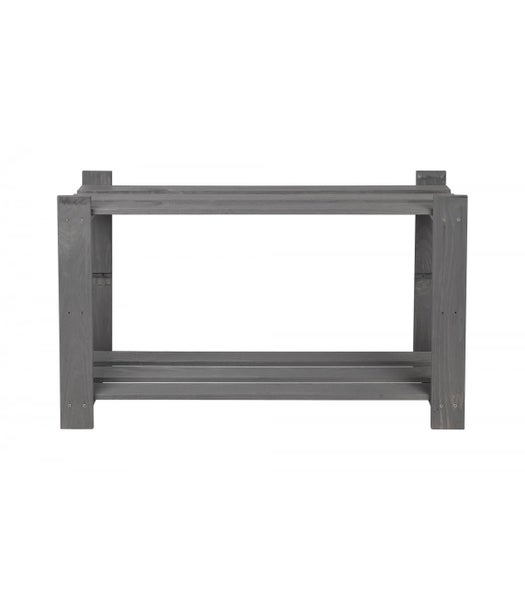 PROREGAL Holzregal Pinepeak HxBxT 50 x 80 x 28 cm 2 Fachboden 1,2 cm Dickes Kiefernholz Grau