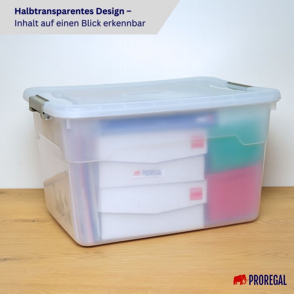 Transparente Aufbewahrungsbox aus Kunststoff mit Deckel
