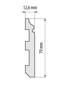 1 Stück / 2 Meter Sockelleisten Fußleisten Bodenleiste - schwarz - hartes Material - Dekor - Wand - Boden - Decke (DP5 - schwarz)