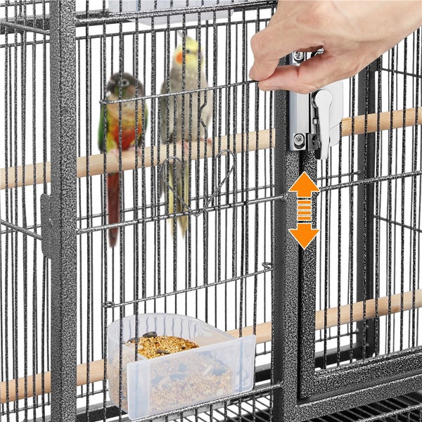 Yaheetech Vogelkäfig mit Rollen , Schwarz