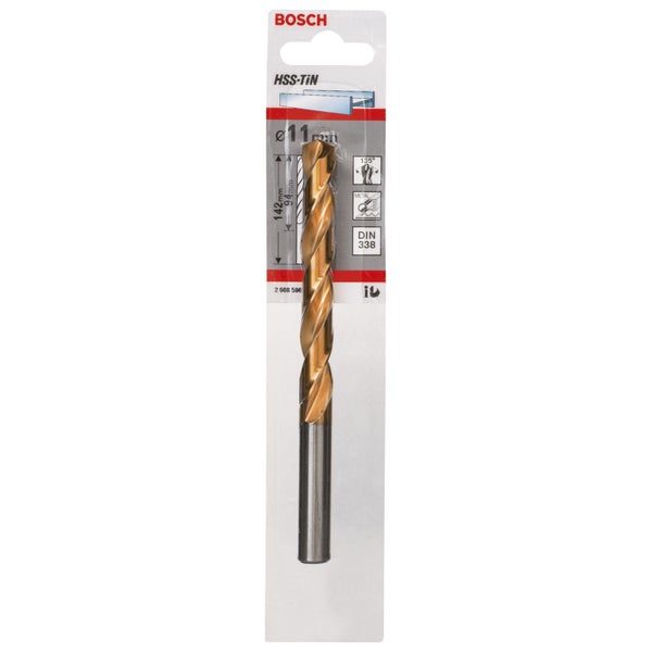 Bosch Metallbohrer HSS-TiN DIN 338 11 x 94 x 142 mm - 2608596761