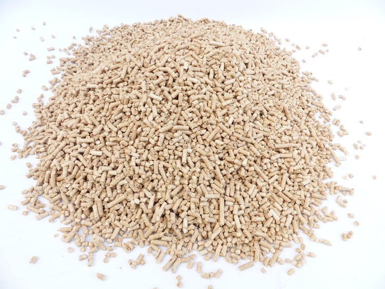 Holzpellets Haufen
