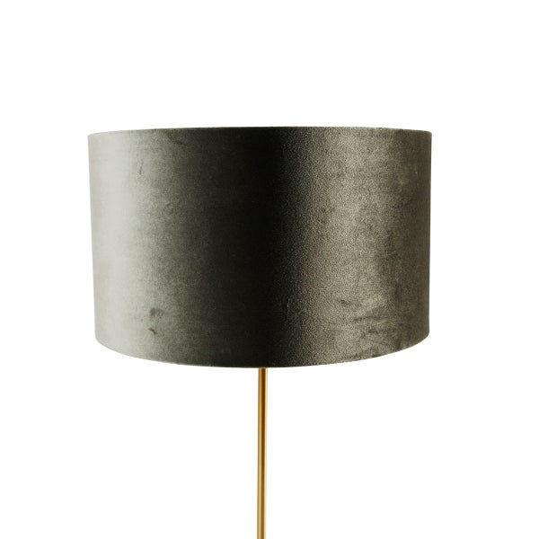 Stehlampe mit Lampenschirm aus Samt