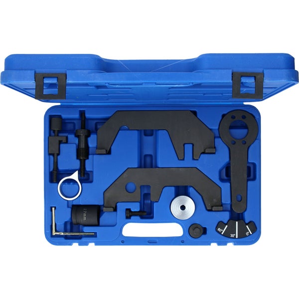 Nockenwellen Arretierwerkzeugsatz im blauen Koffer