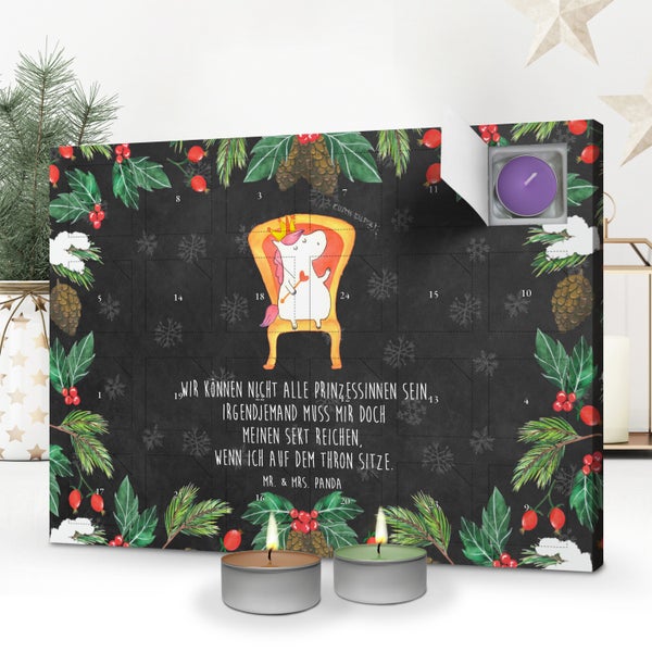 Mr. & Mrs. Panda Duftkerzen Adventskalender Einhorn König - Schwarz