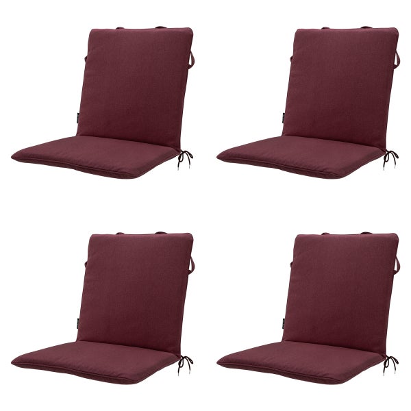 Stuhlauflage Stapelstuhl Bordeaux Canvas Eco+ - Ca. 97x49 cm - 4er-Set