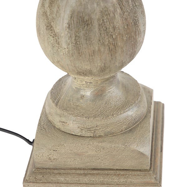 Land Tischlampe ohne Schatten Vintage grau Holz - Ysop