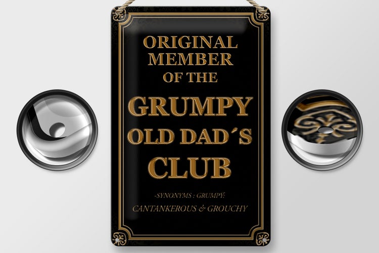 Blechschild Spruch 20x30cm Original Grumpy old Dad´s Club