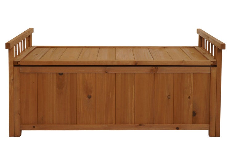 Holztruhe für den Außenbereich zur Aufbewahrung von Gartenartikeln