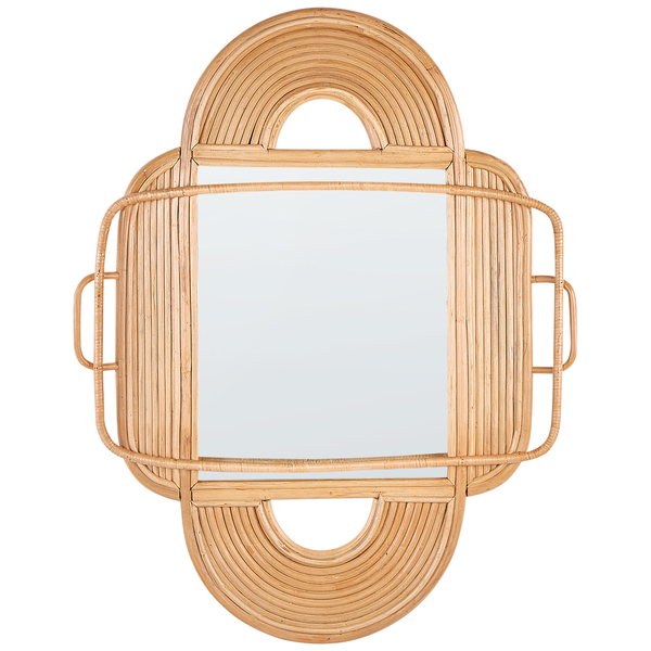 Wandspiegel ALCORN 70 cm 90 cm Rattan Naturfarben