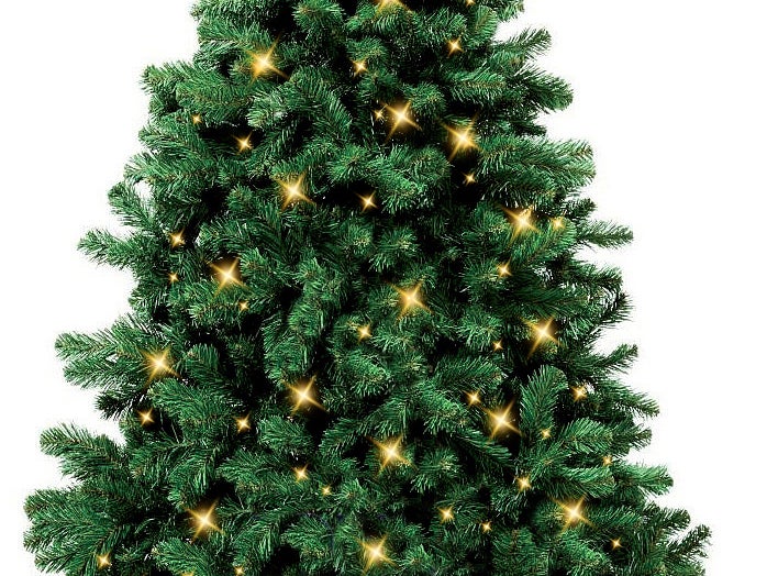 LAALU Weihnachtsbaum künstliche grüne Tanne Narnia 210 cm mit SMART LED LIGHTING mit Ständer