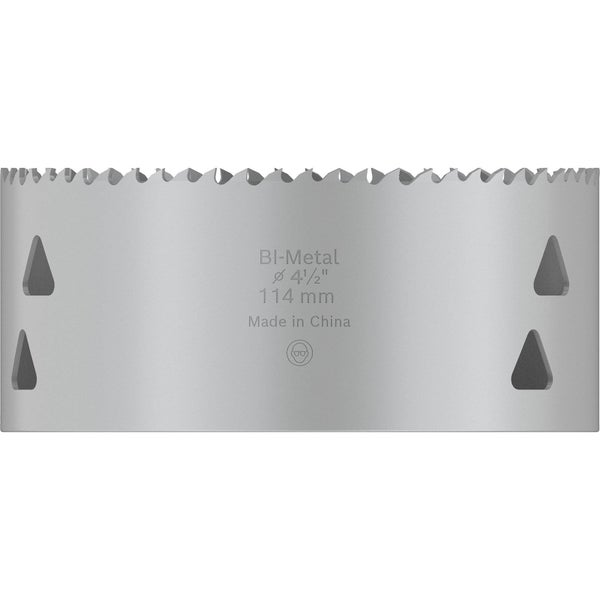 Bimetall Lochsäge mit einem Durchmesser von 114 Millimetern