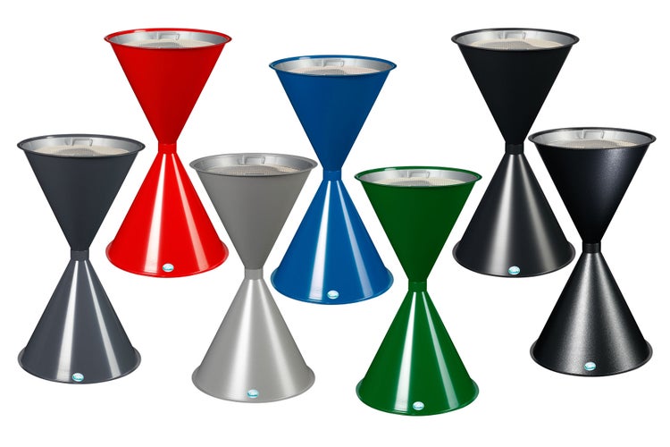 PROREGAL Klassischer Standascher Für Innen Außenbereich HxBxT 73 x 40 x 40 cm Stahlblech Grau