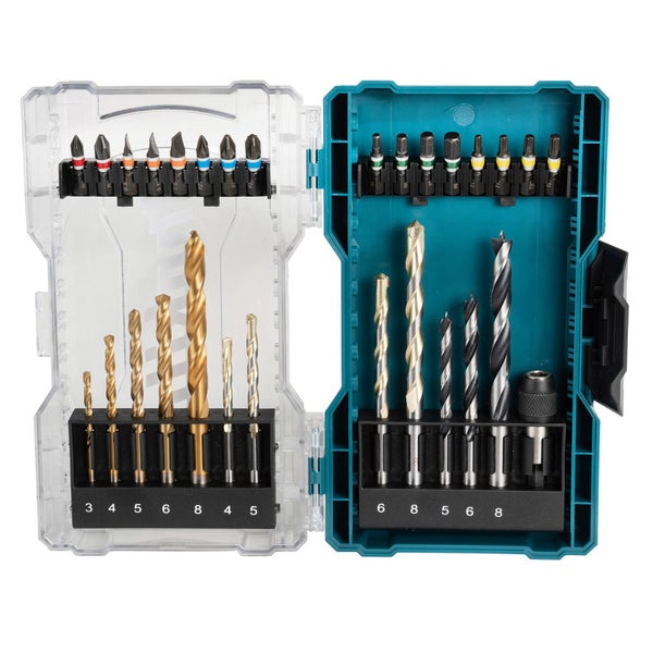 Bohrer- und Bit-Set in geöffnetem Koffer