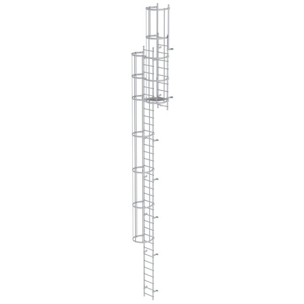 MUNK ortsfeste Steigleitern Aluminium eloxiert, 10,64m SH PG1