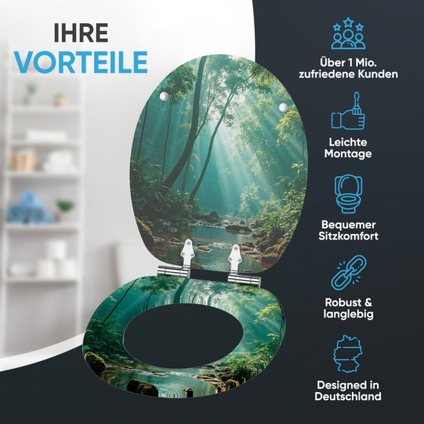 WC-Sitz mit Absenkautomatik Rainforest