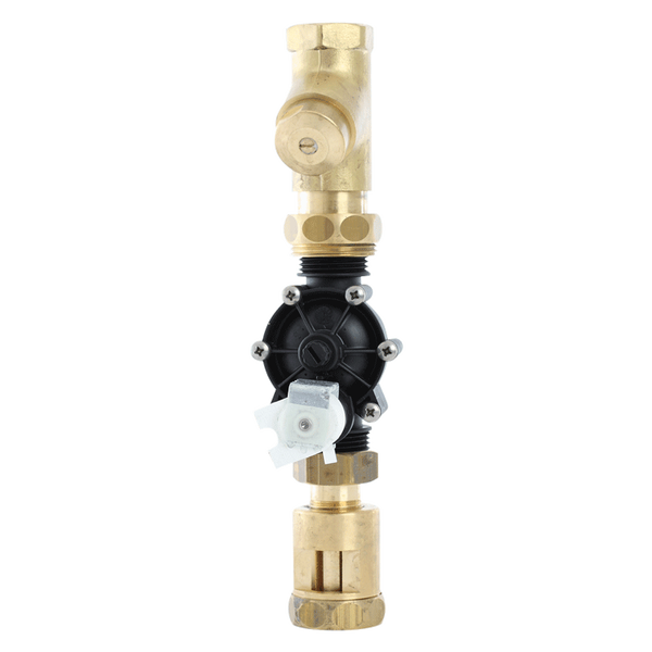 Messing Sanitär Armatur mit schwarzem Kunststoffteil