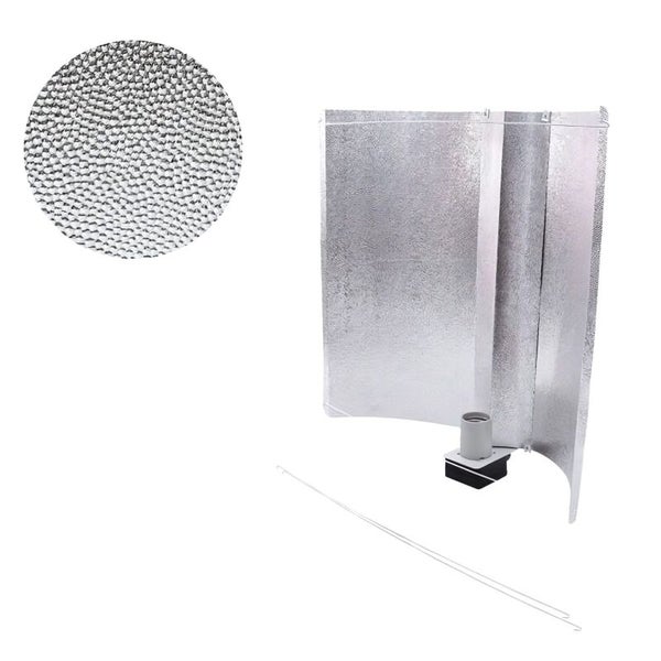 Grow Reflektor XL 55x60 cm – Erweiterbarer Reflektor aus Aluminium für große Growräume – Für 250W/400W/600W NDL & MHL Lampen – E40 Fassung – Inkl. Verlängerungsstangen – Gleichmäßige Lichtverteilung