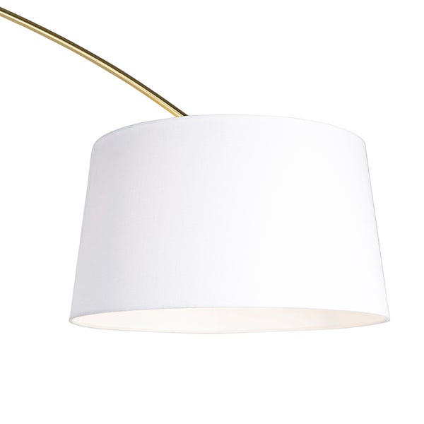 Lampenschirm mit Stoffbezug und Metallgestell