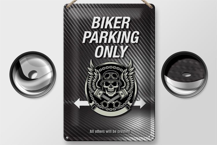 Blechschild Spruch 20x30cm Biker parking only all others