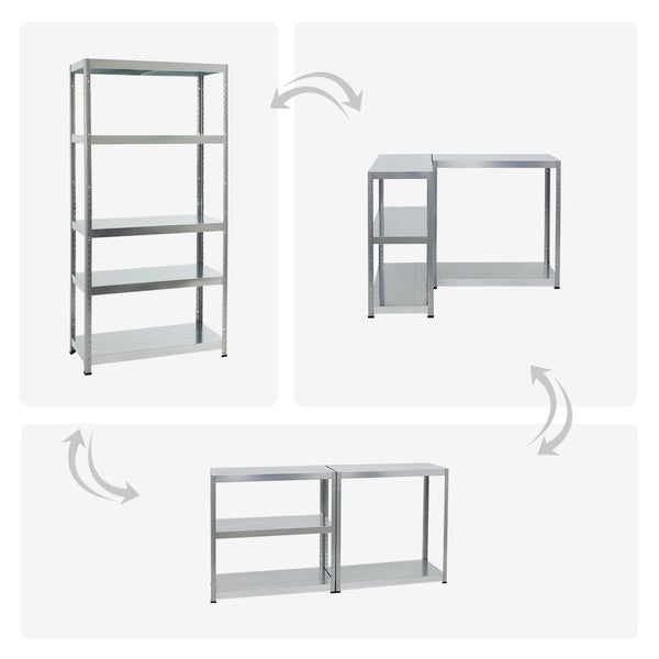 PROREGAL Mega Deal 3x Schwerlastregal Steel Eagle HxBxT 180 x 90 x 40 cm Fachlast 130 kg Verzinkt